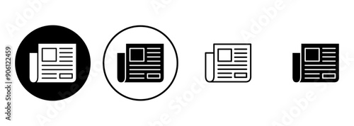 Newspaper icon set. news paper vector sign