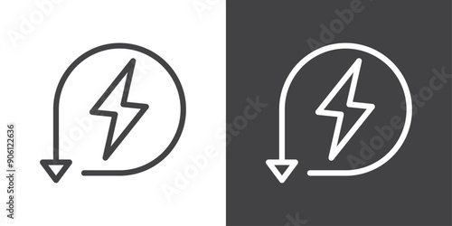 Energy reduction icon vector logo set collection for web app ui