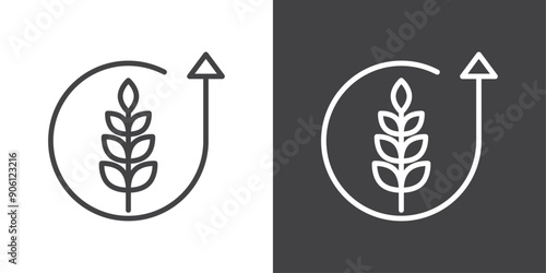 High fiber food icon vector logo set collection for web app ui