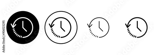 History icon set. recent event history