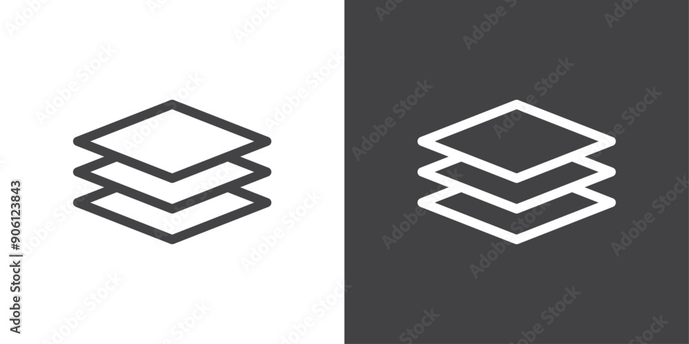 Layers icon vector logo set collection for web app ui Layers icon vector logo set collection for web app ui