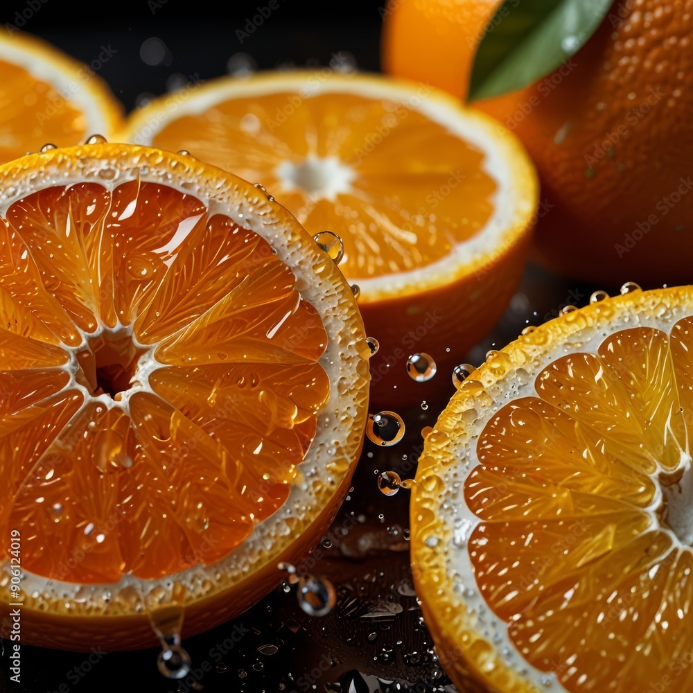 Food photography, sliced oranges with water droplets, delicious oranges, HD, ultra resolution, exquisite details
Food photography, sliced oranges with water droplets, delicious oranges, HD, ultra resolution, exquisite details