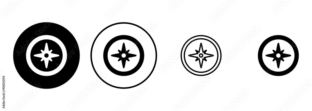Compass icon set. arrow compass icon vector Compass icon set. arrow compass icon vector