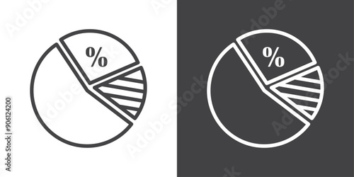 Market share icon vector logo set collection for web app ui