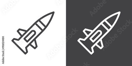 Missile icon vector logo set collection for web app ui