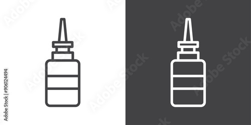 Nasal spray bottle icon vector logo set collection for web app ui