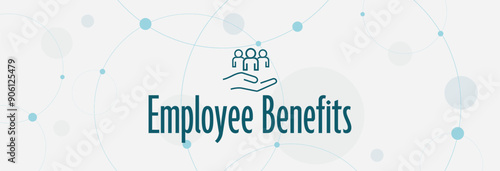 employee benefits text on white background	