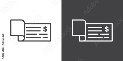 Signing cheque icon vector logo set collection for web app ui
