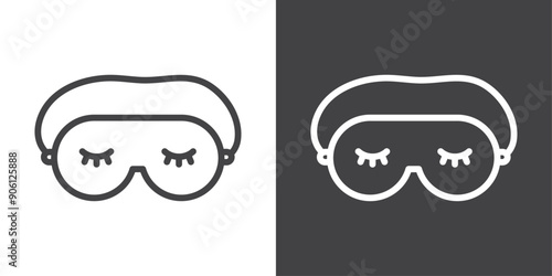 Sleeping mask icon vector logo set collection for web app ui