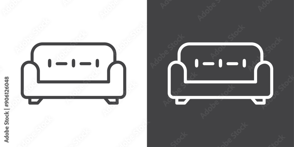 Sofa icon vector logo set collection for web app ui Sofa icon vector logo set collection for web app ui