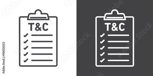 Terms and Conditions Icon vector logo set collection for web app ui