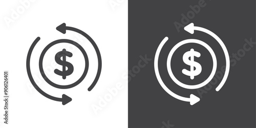 Turnover icon vector logo set collection for web app ui