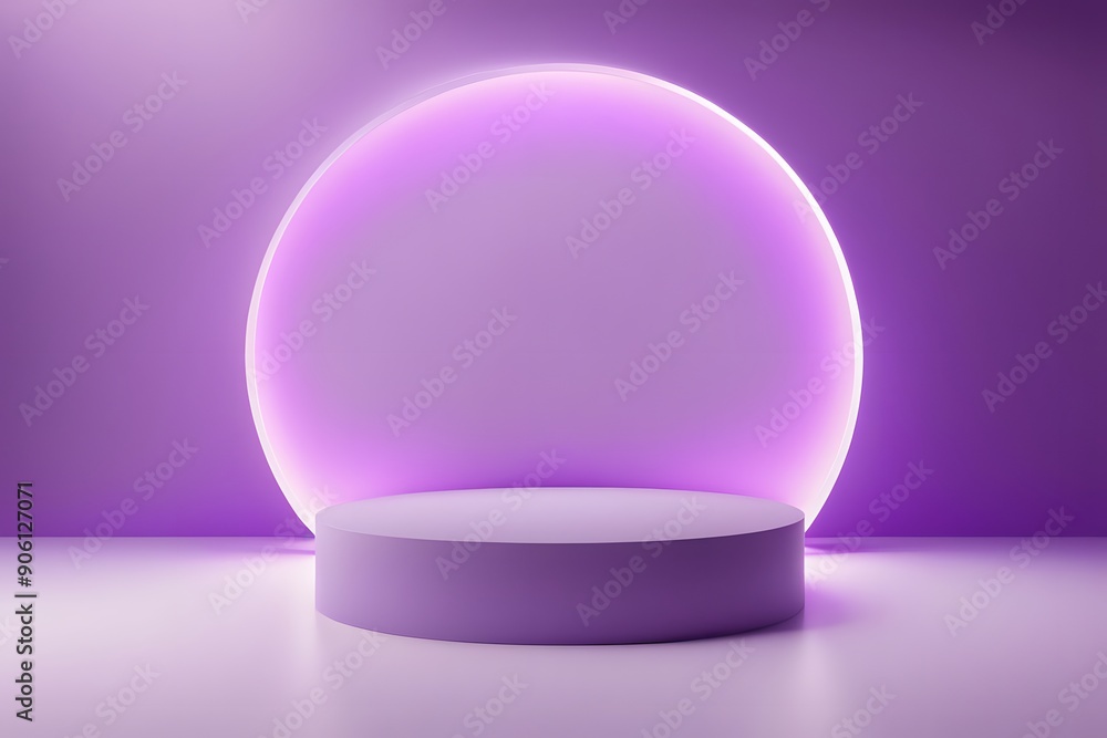 Purple product display podium purple background, AI Generated Purple product display podium purple background, AI Generated