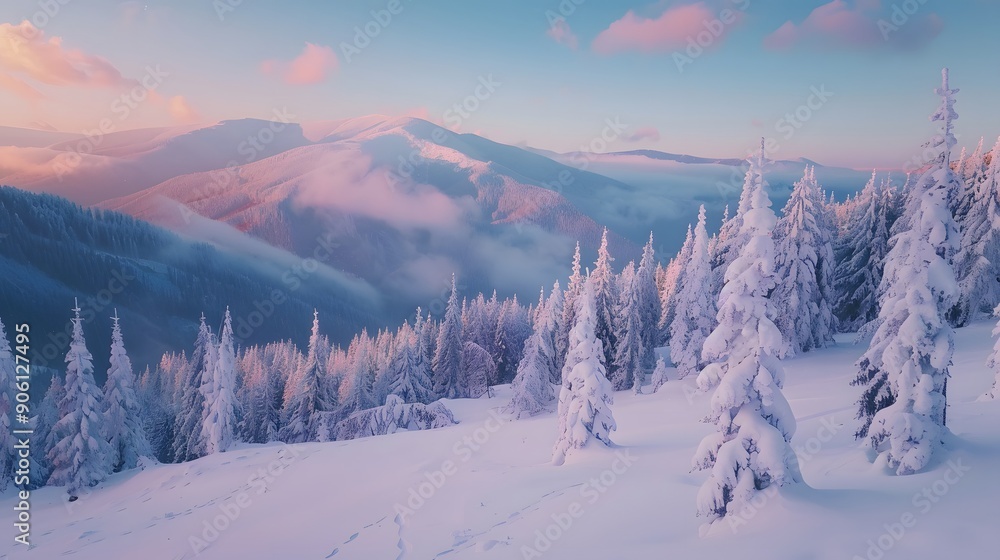 vibrant snow winter frozen mountains landscape background,generative ai vibrant snow winter frozen mountains landscape background,generative ai