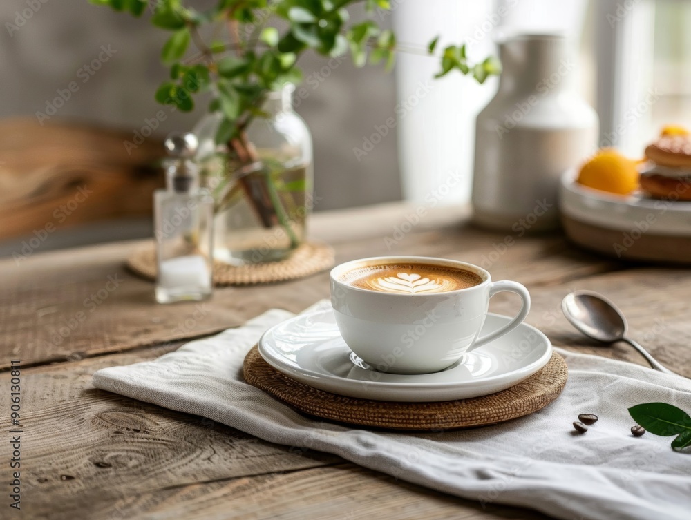 rustic breakfast setting features espresso and organic dishes, complemented by natural materials and inviting warmth. rustic breakfast setting features espresso and organic dishes, complemented by natural materials and inviting warmth.