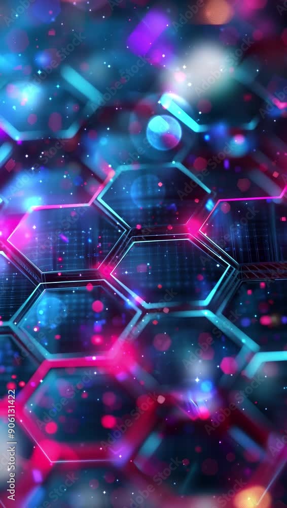 hexagon futuristic sci fi pattern design vertical background seamless looping overlay 4k virtual video animation background hexagon futuristic sci fi pattern design vertical background seamless looping overlay 4k virtual video animation background