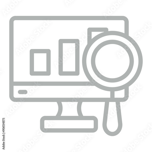 Research Vector Line Grey Icon Design