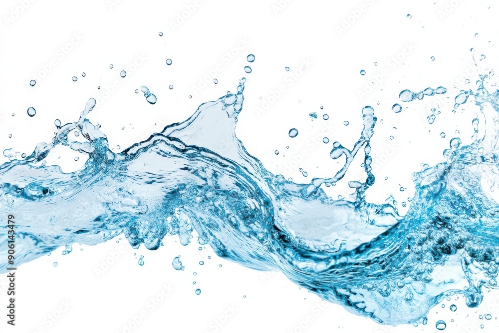 Blue Water Splash on White Background Blue Water Splash on White Background