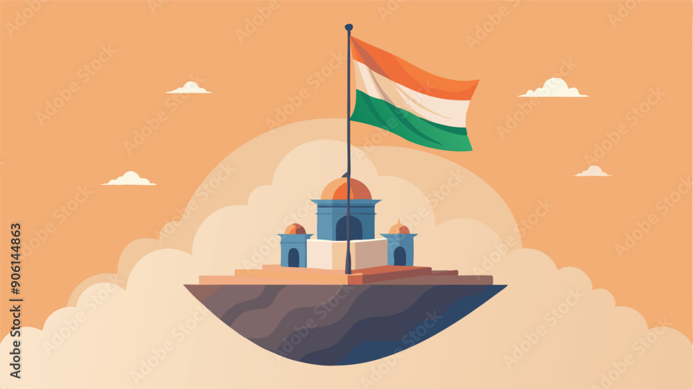 Indian Tricolor flag vector illustration for Independence Day 15th ...