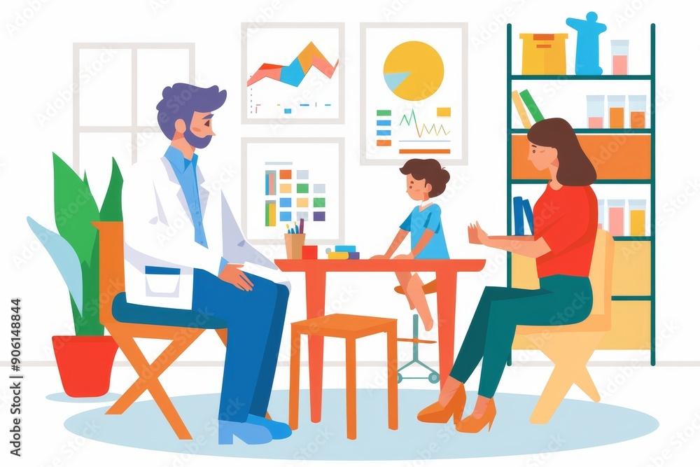 Doctor's Appointment with a Child and Mother Doctor's Appointment with a Child and Mother