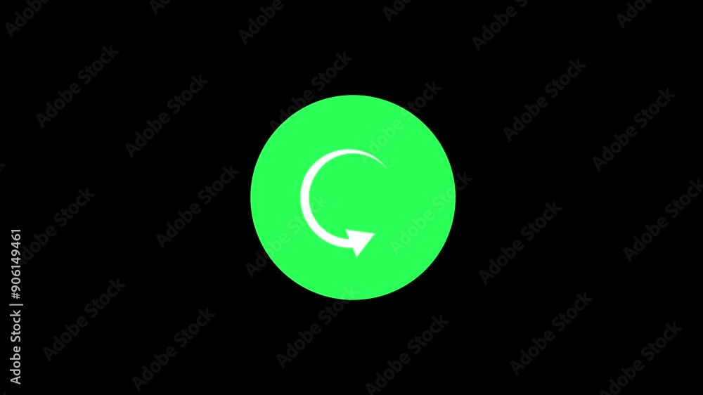 circle in arrow icon animation with black background circle in arrow icon animation with black background
