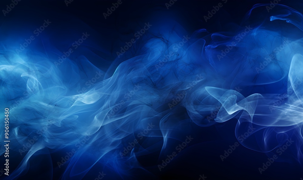 Obraz premium Smoke texture, abstract blue smoke background