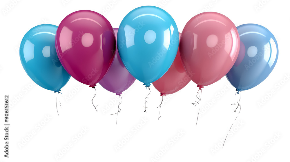 red and yellow balloons white background,generative ai red and yellow balloons white background,generative ai