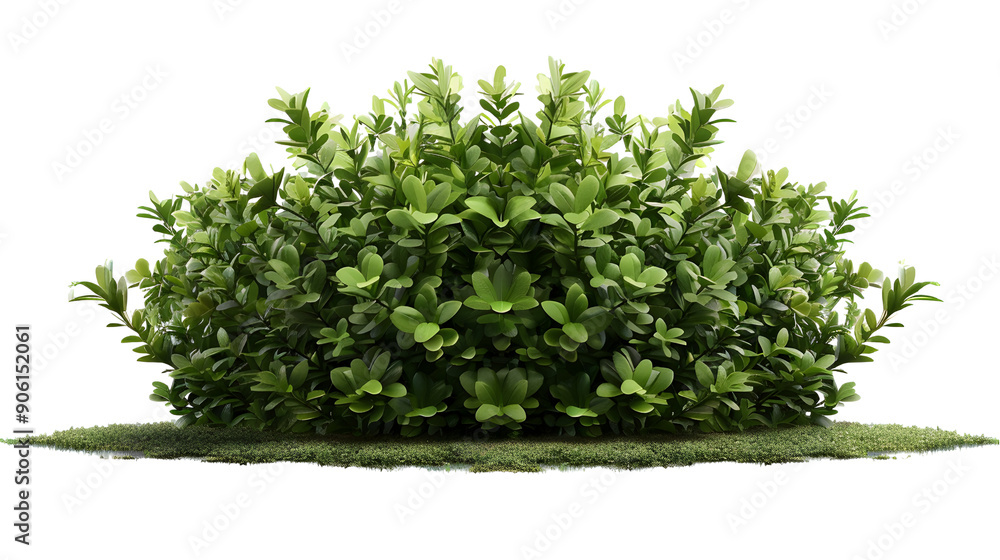 Fototapeta premium shrub bush fence tree isolated plant on white background,generative ai
