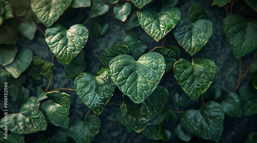 Verdant Heart Shape in Lush Greenery with Sunlight Verdant Heart Shape in Lush Greenery with Sunlight