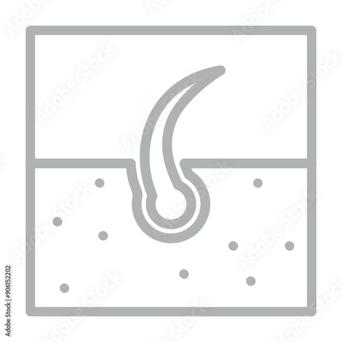 Hair Care Tips Line Grey Icon Design
