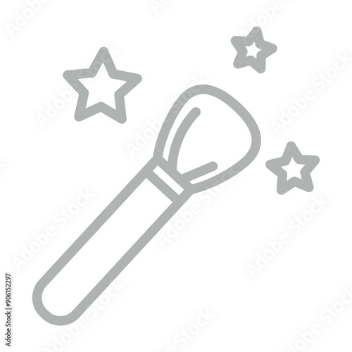 Makeup Application Techniques Line Grey Icon Design