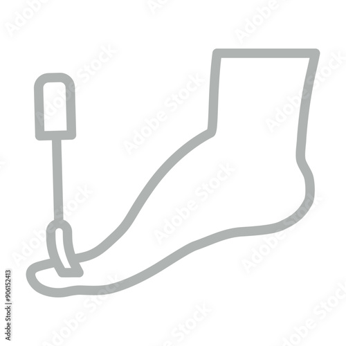 Pedicure Line Grey Icon Design