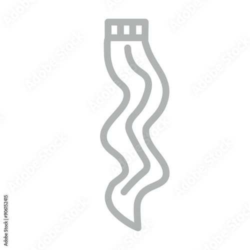 Hair Extensions Line Grey Icon Design