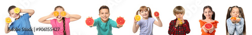 Set of cute little children...