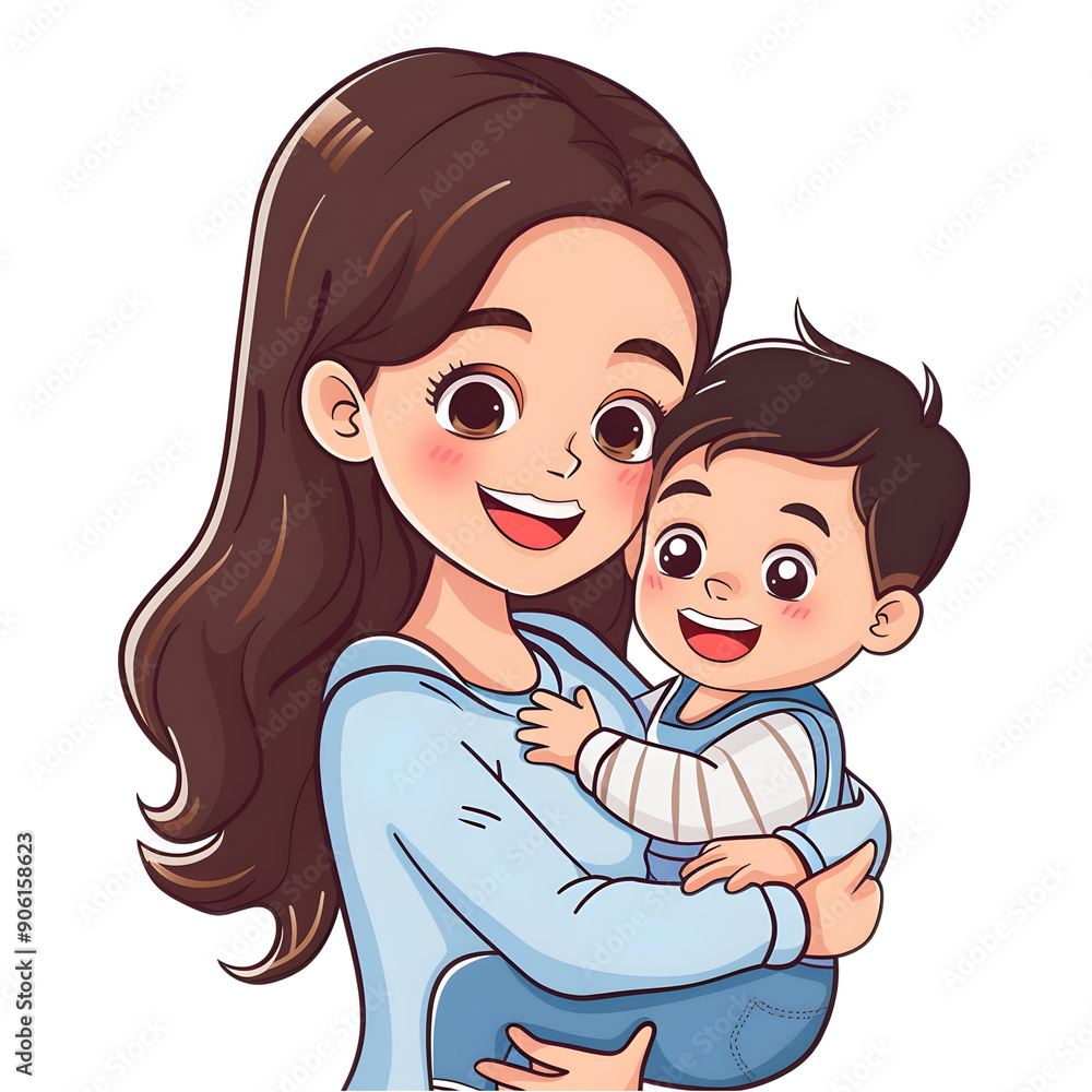 mother holding her baby vector,generative ai mother holding her baby vector,generative ai