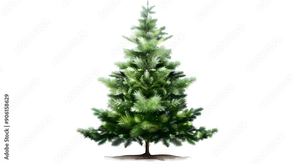 Obraz premium christmas tree isolated on white background,,generative ai