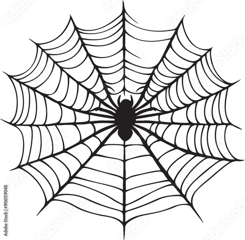 Spider web vector silhouette illustration design.