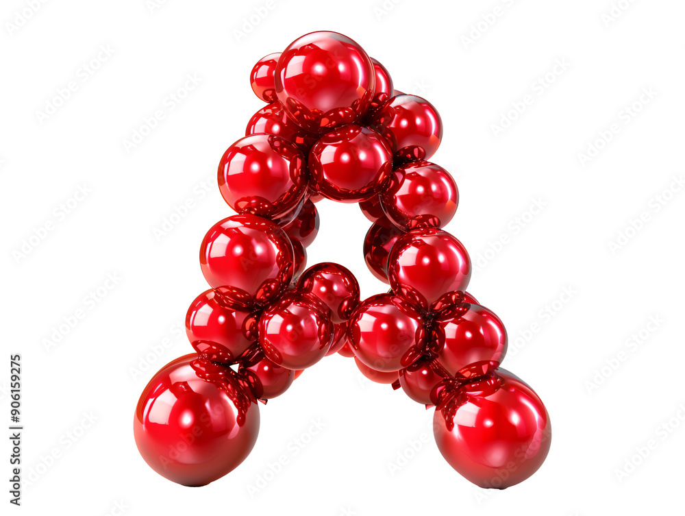a letter made of red balloons a letter made of red balloons