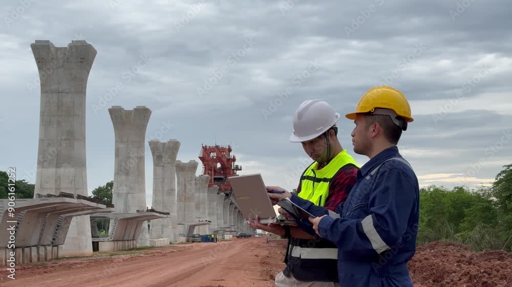 Engineers are actively investigating and planning for the bridge at the construction site. Engineers are actively investigating and planning for the bridge at the construction site.