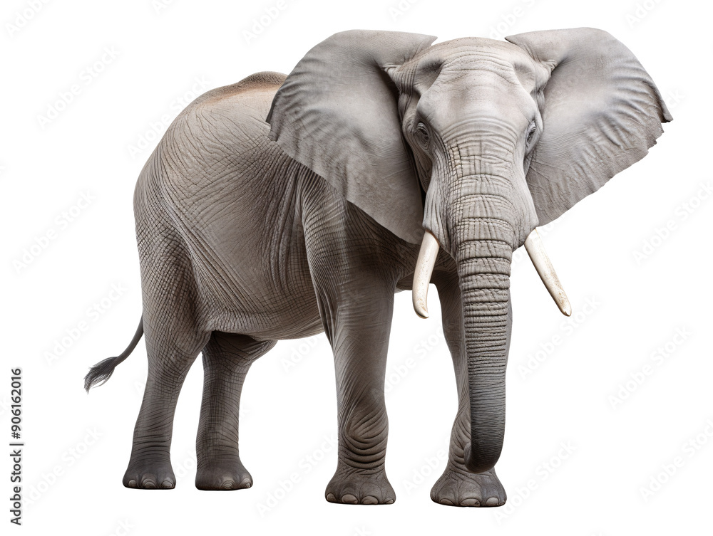 Obraz premium an elephant with tusks and large ears