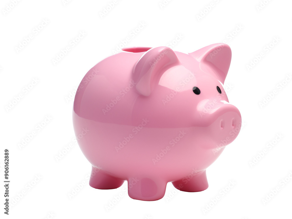 a pink piggy bank