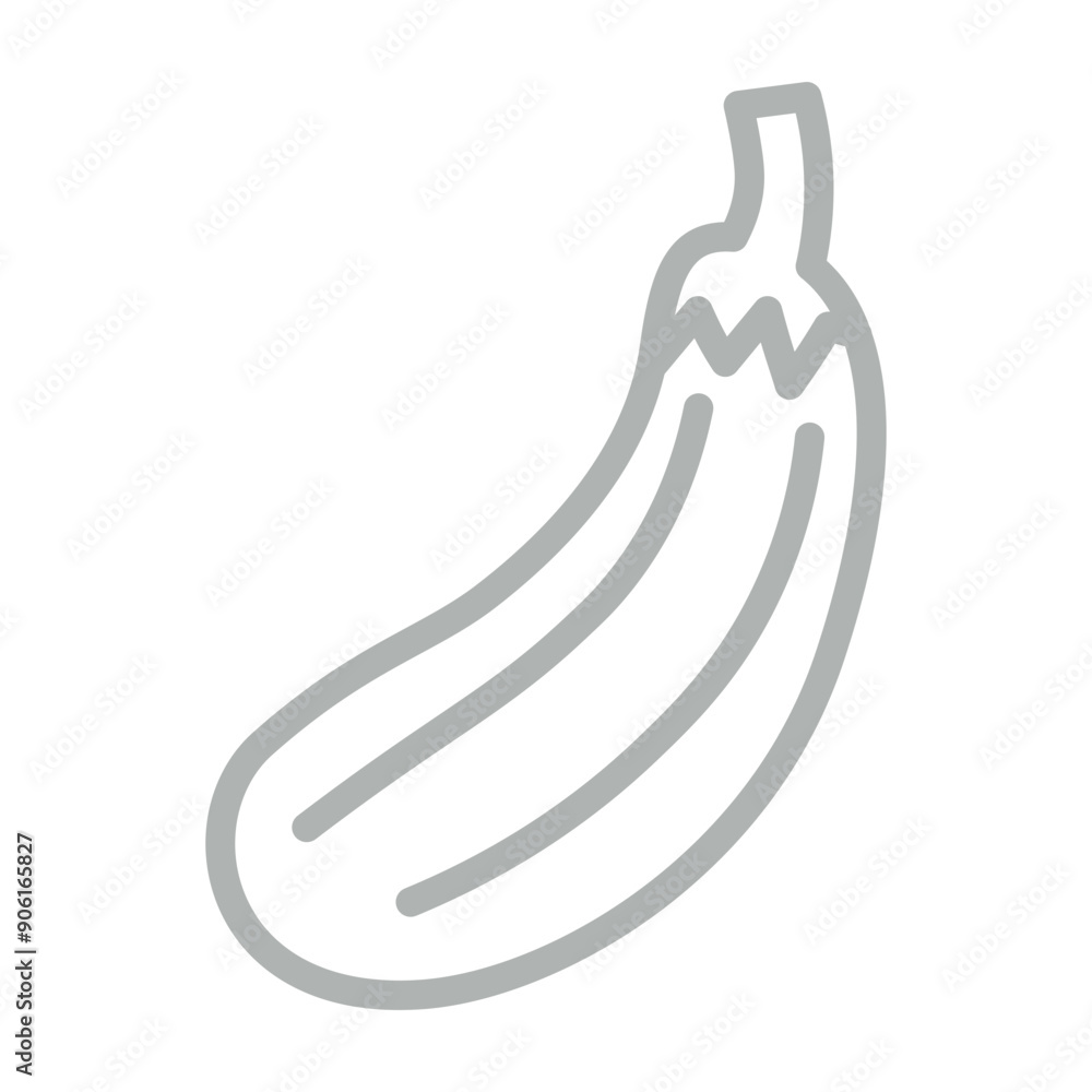 Zucchini Vector Line Grey Icon Design Zucchini Vector Line Grey Icon Design