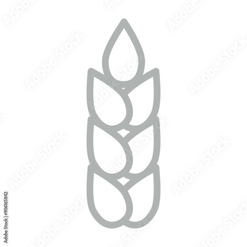 Oats Vector Line Grey Icon Design