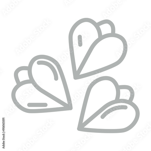Buckwheat Vector Line Grey Icon Design