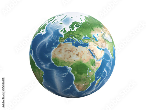 Fototapeta Naklejka Na Ścianę i Meble -  a planet earth with continents and water