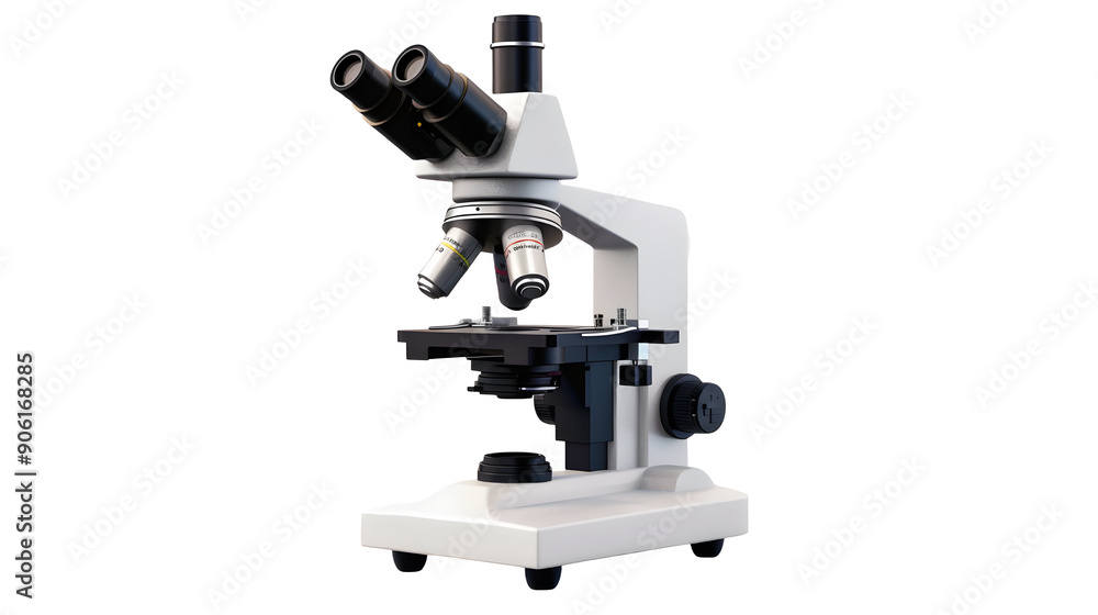 microscope on white background, generative ai microscope on white background, generative ai