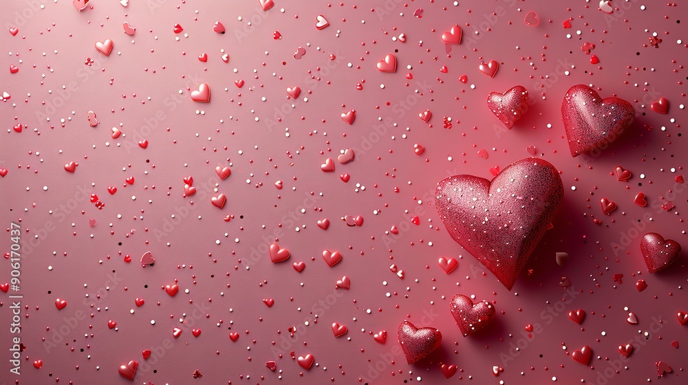Valentine's day concept background with many hearts on red background. Valentine's day concept background with many hearts on red background.