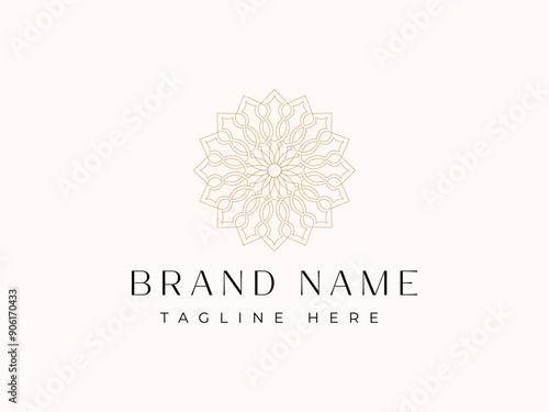 Vector ornamental luxury mandala logo template