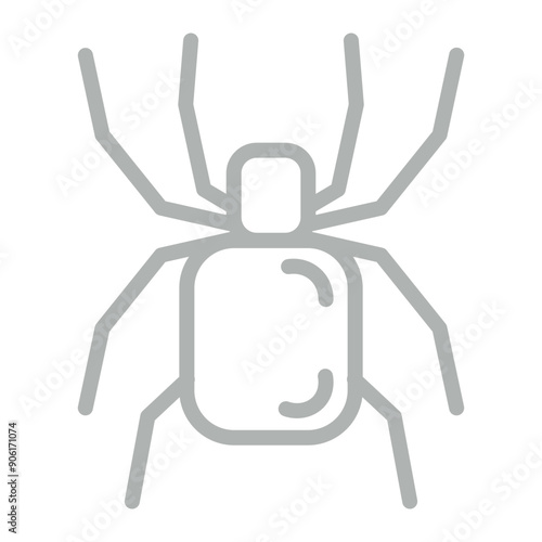 Tarantula Vector Line Grey Icon Design
