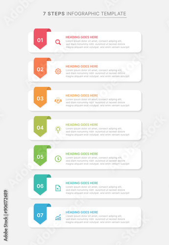 Weekly Planner Organizer Infographic Template Design with 7 Options